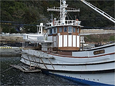 175　右舷側の作業足場