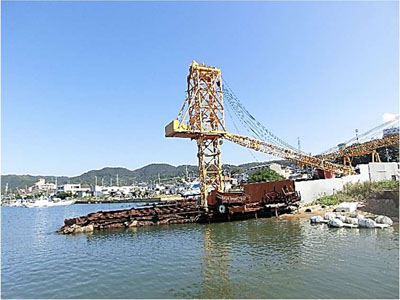 1－6　通称埋立にある富島漁業協同見える
