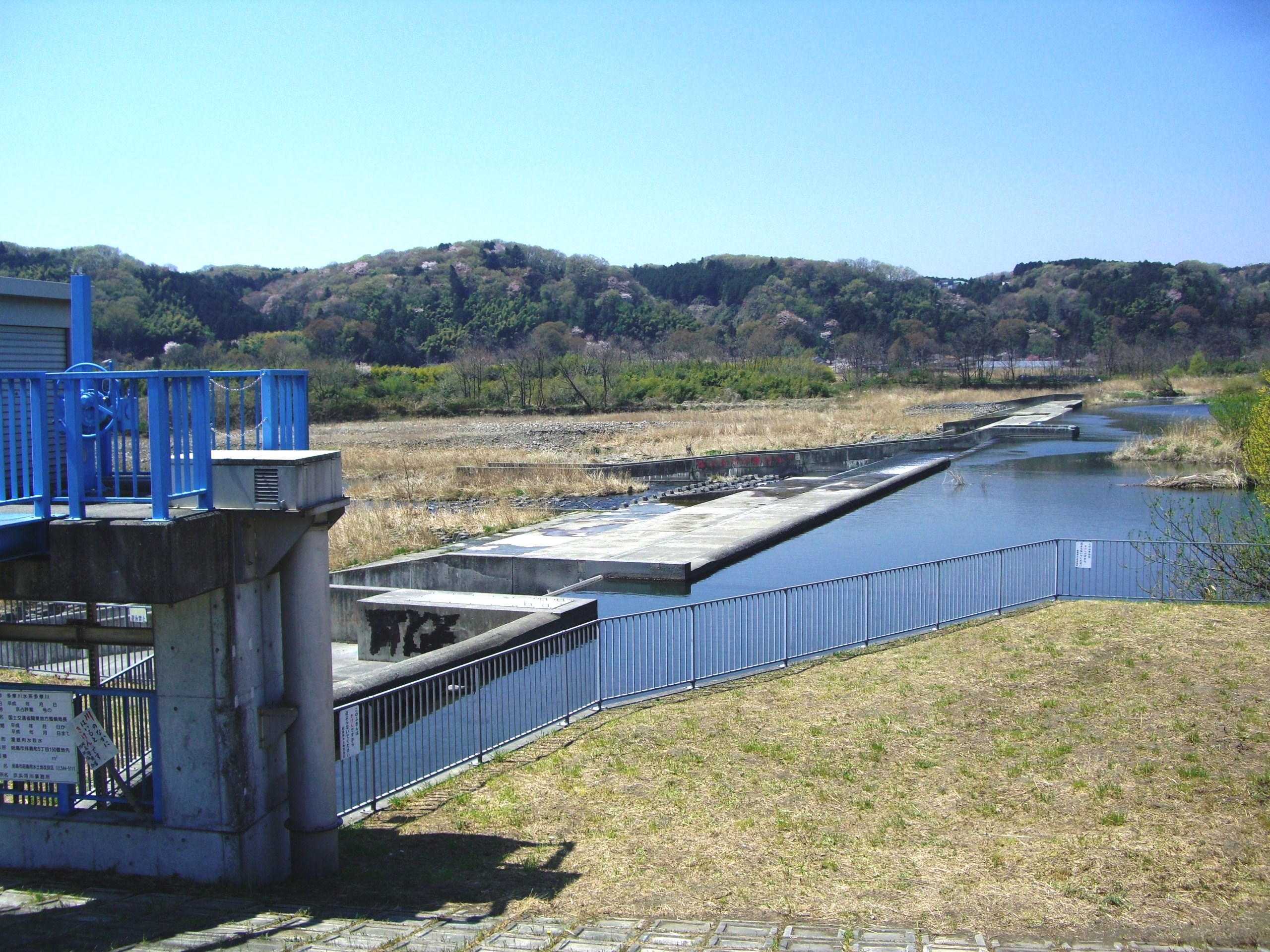 昭和用水堰と水門（高月側から）