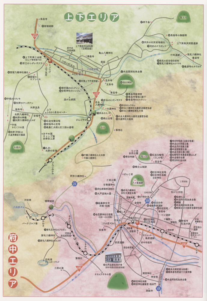 府中市の文化財マップ