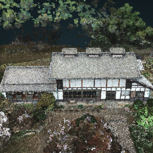 高山社跡点群3D画像