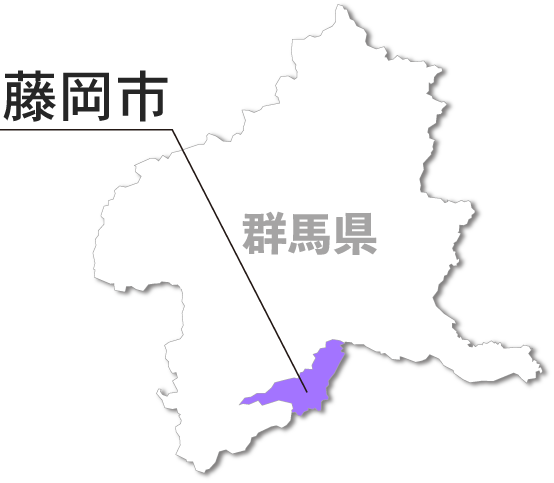 群馬県地図藤岡の位置