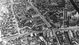鍛治町通り 上空から 昭和30年代