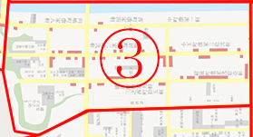 伊州御城下破崖損所絵図(城下町部分) 画像
