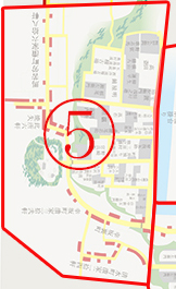 伊州御城下破崖損所絵図(城下町部分) 画像