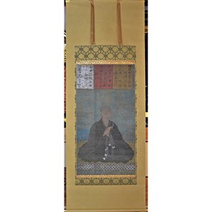 絹本著色真盛上人画像 画像