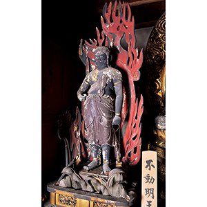専用 江戸時代 玉眼 不動明王 トニサ 高さ39㎝ 東な6-0507①