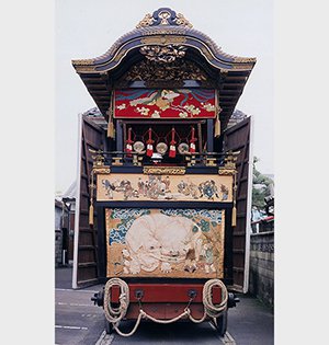 上野天神祭鍛冶町楼車前幕 画像