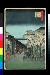 廓中東雲　東京台東区　遊廓　歌川広重　江戸百景 レトロ　浮世絵　印刷物 風景 名所江戸百景 廓中東雲 - 歌川広重 - 日本画 - 名画 - Canon Creative Park