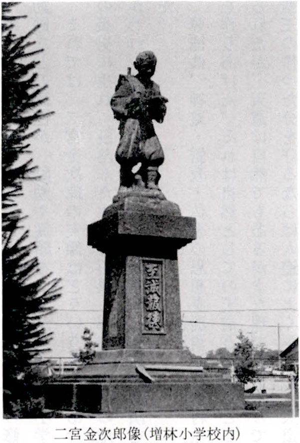 二宮金次郎像(増林小学校内)