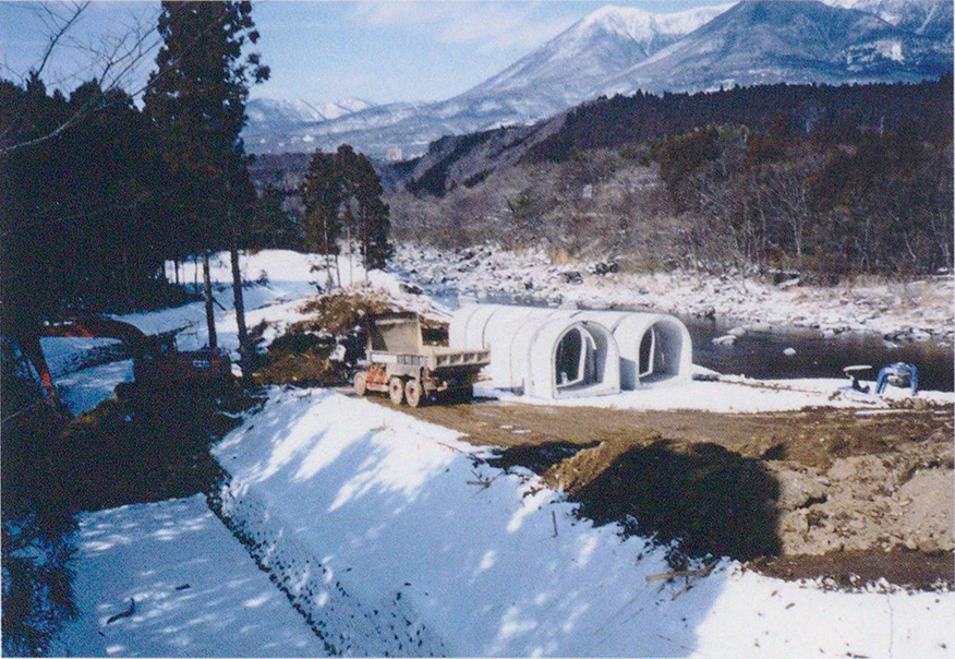 工事中の那須疏水公園