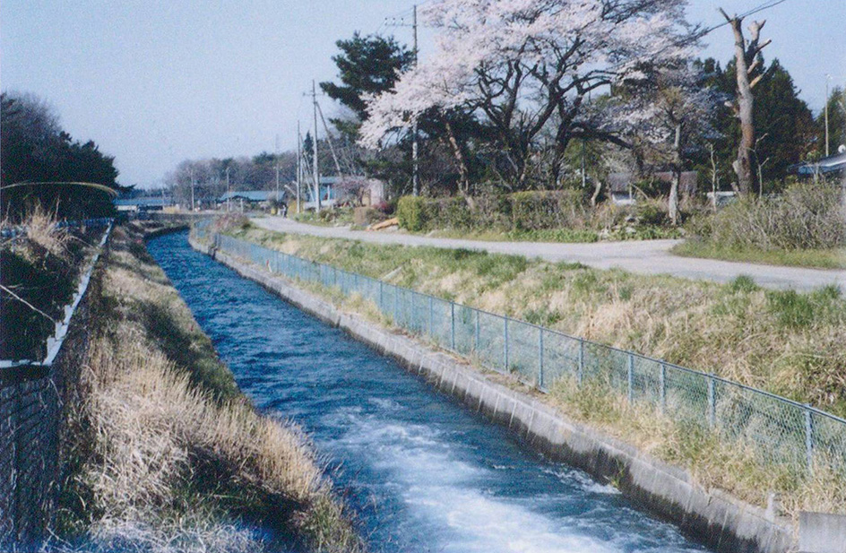 第一分水口下流部の本幹水路（東原）