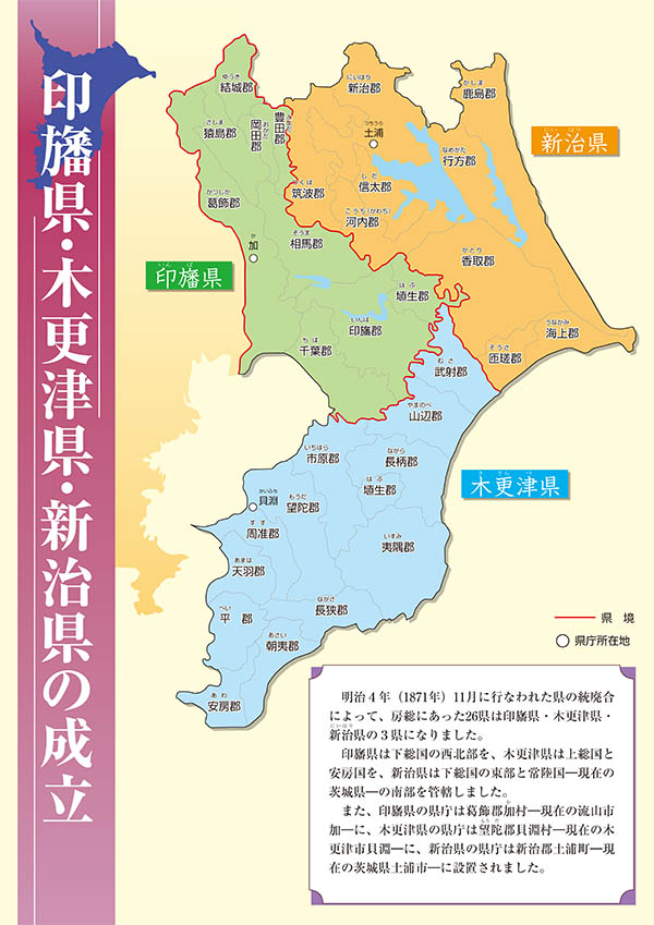 印旛県・木更津県・新治県の成立