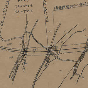 佐良土停車場箒川間水害欠潰箇所位置図