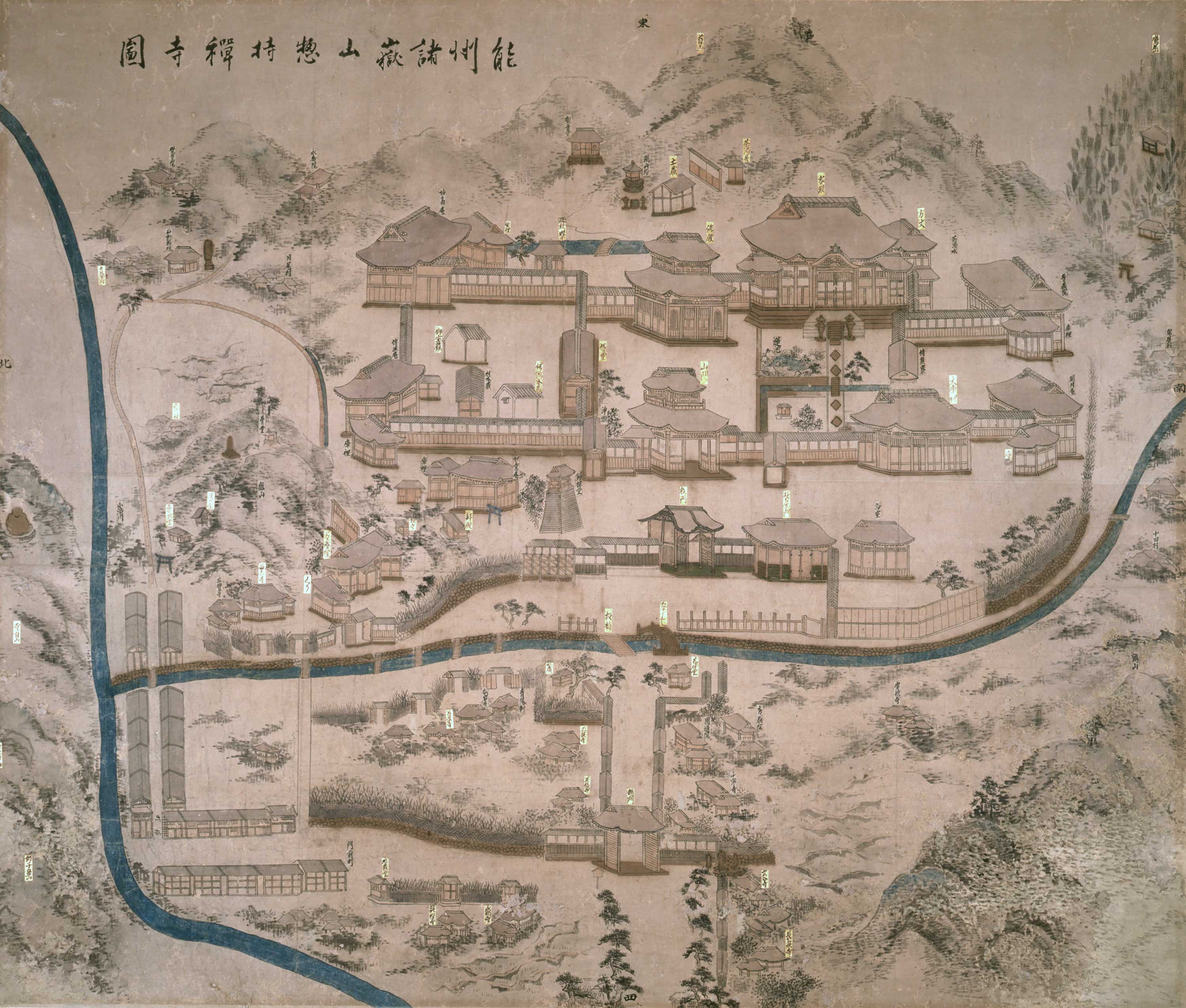 能州諸嶽山惣持禅寺図