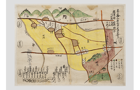 山本四カ村絵図