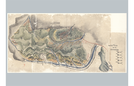 小林村山土砂留普請個所絵図