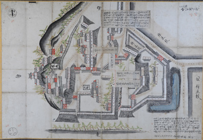 高山城石垣修築届出絵図