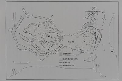 高山城本丸全体地形図