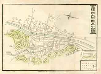 飛騨国大野郡高山全図