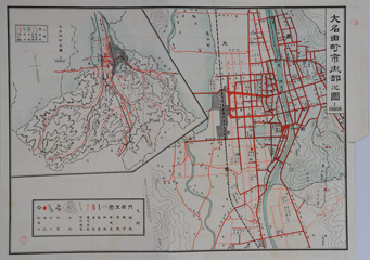 大名田町市街部之図