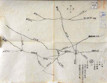 筑摩県管内図、道路略図