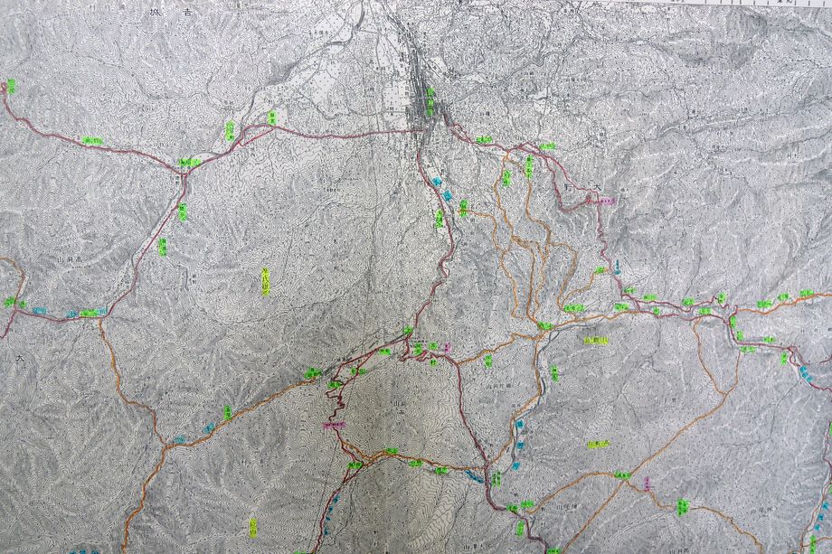 尾張･益田街道、東山道飛騨支路ルート図 その1(別図有)国土地理院長承認 平26部複、第72号