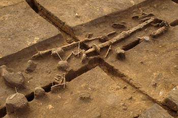 養安寺3号墳の埋葬施設(木棺埋葬)