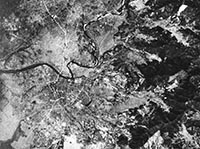 豊橋市街地上空写真（空襲前）の画像