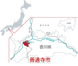 善通寺市位置図